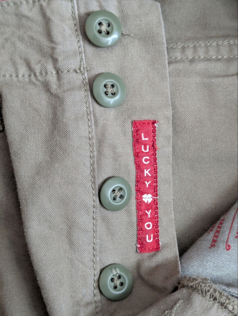 Lucky Brand Mens 32 Military Green Cargo RMen's Patchwork Cargo Pants - Olive - Picture 14 of 16